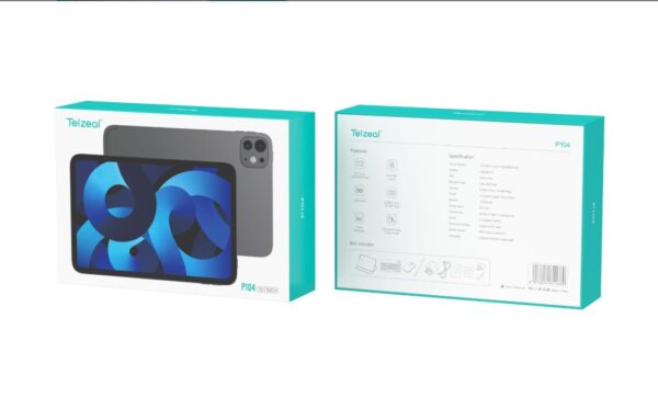 Telzeal P104 – 10.1″ IPS Tablet, 16 GB RAM & 1 TB Storage, Android 13, Octa-Core, 8,000 mAh Battery, 13 MP + 8 MP Cameras